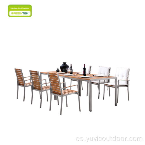 4 sillas conjunto patio 304 # muebles de acero inoxidable